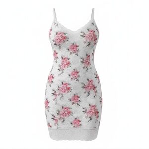 Floral lace slip bodycon slip dress by forever21